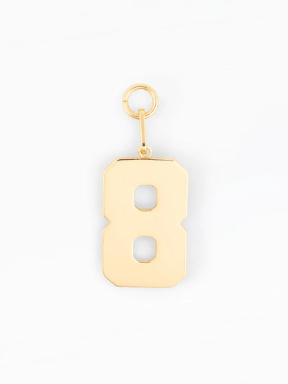 Varsity Number Bag Charm