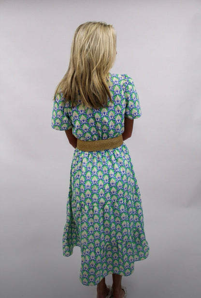 Hellenic Petals Maxi Dress