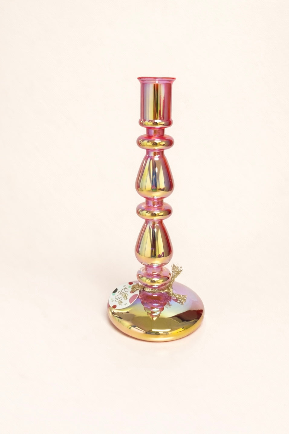 Opalescence Essence Taper Candle Holder, Glass, 8.5'' & 11''