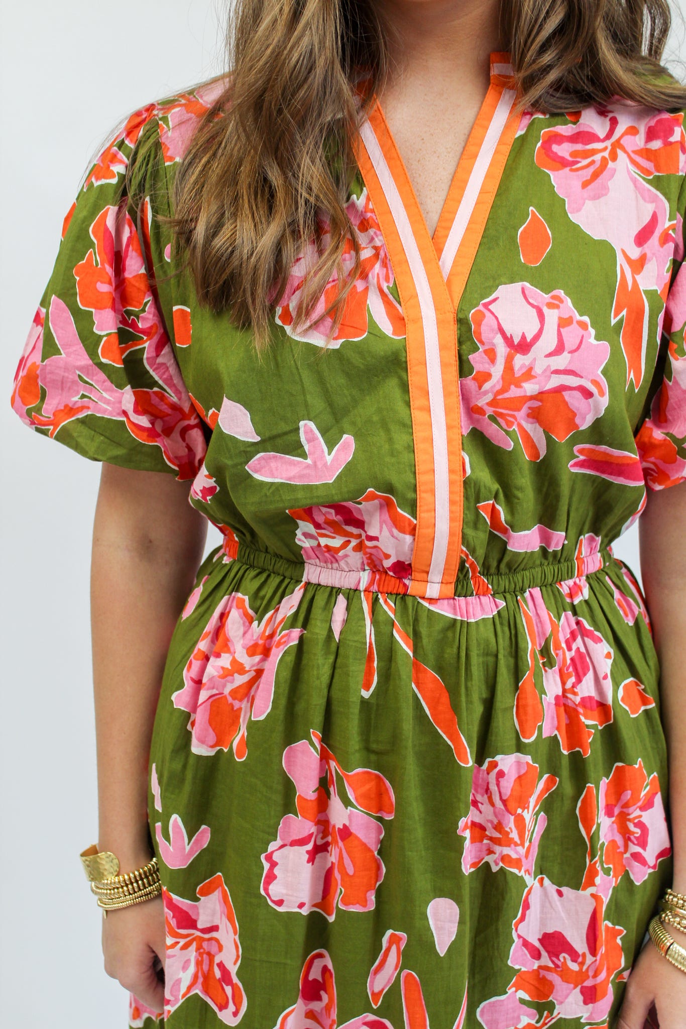 Farah Puff Sleeve Floral Dress