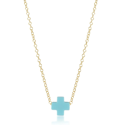 16" Necklace Gold - Signature Cross