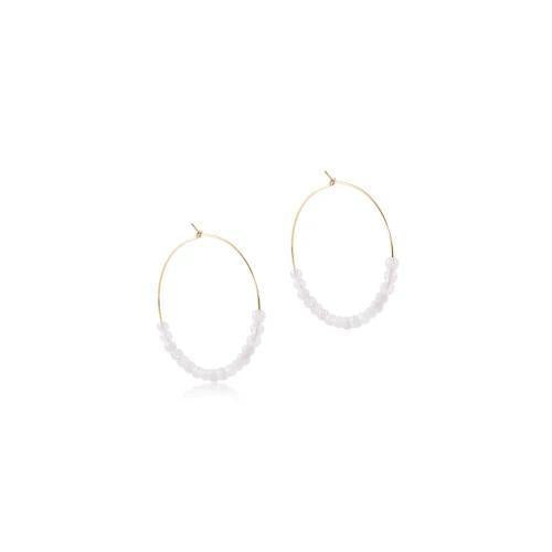Enewton Beaded Bliss 1.75" Hoop 4mm- Moonstone