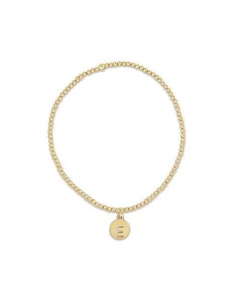 Classic Gold 2mm Bead Bracelet- Respect Small Gold Disc