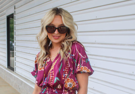 Fabiola Floral Short Sleeve Maxi Dress