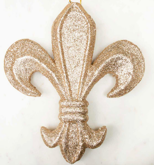 Fluer de lis Glitter Ornament