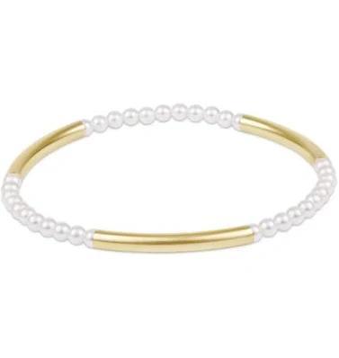 Bliss Bar Pattern Pearl 3mm Bracelet