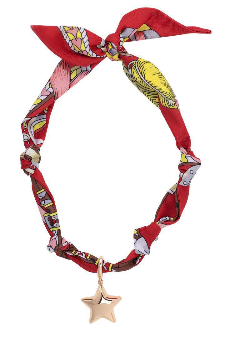 CHARMED By Canvas Scarf Necklaces with Charm