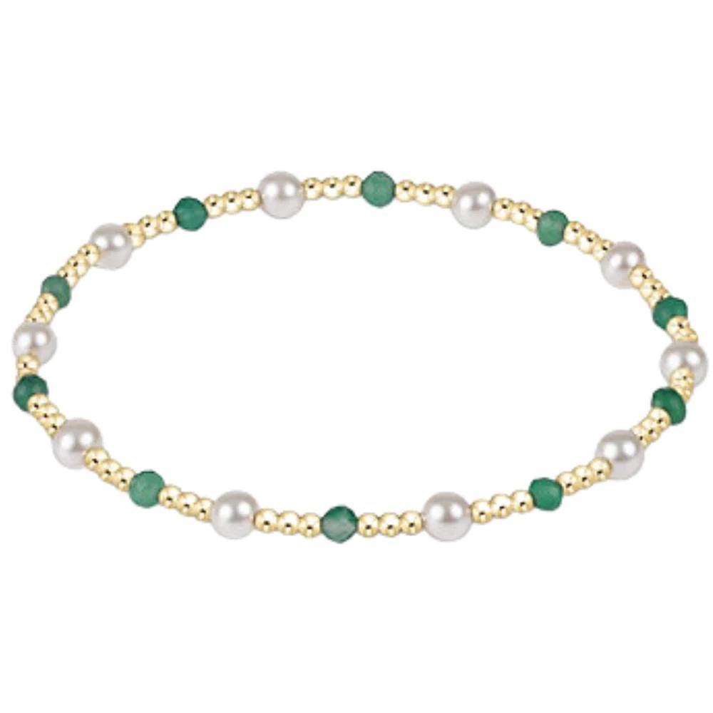 Enewton- Pearl Sincerity 4mm Bead Bracelet- Green Onyx