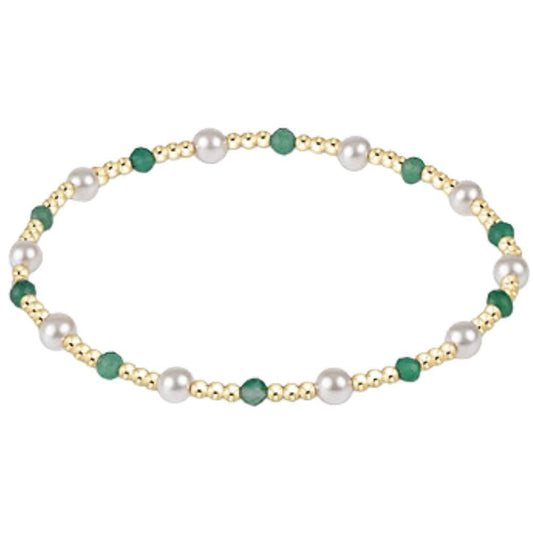 Enewton- Pearl Sincerity 4mm Bead Bracelet- Green Onyx