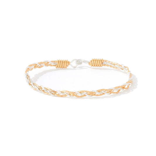 Lean On Me Bracelet- 14K Gold Artist Wire and Sterling Silver