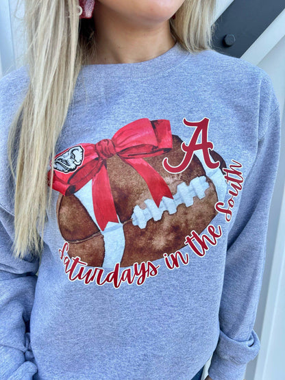 Alabama Football Coquette Bow Sweatshirt