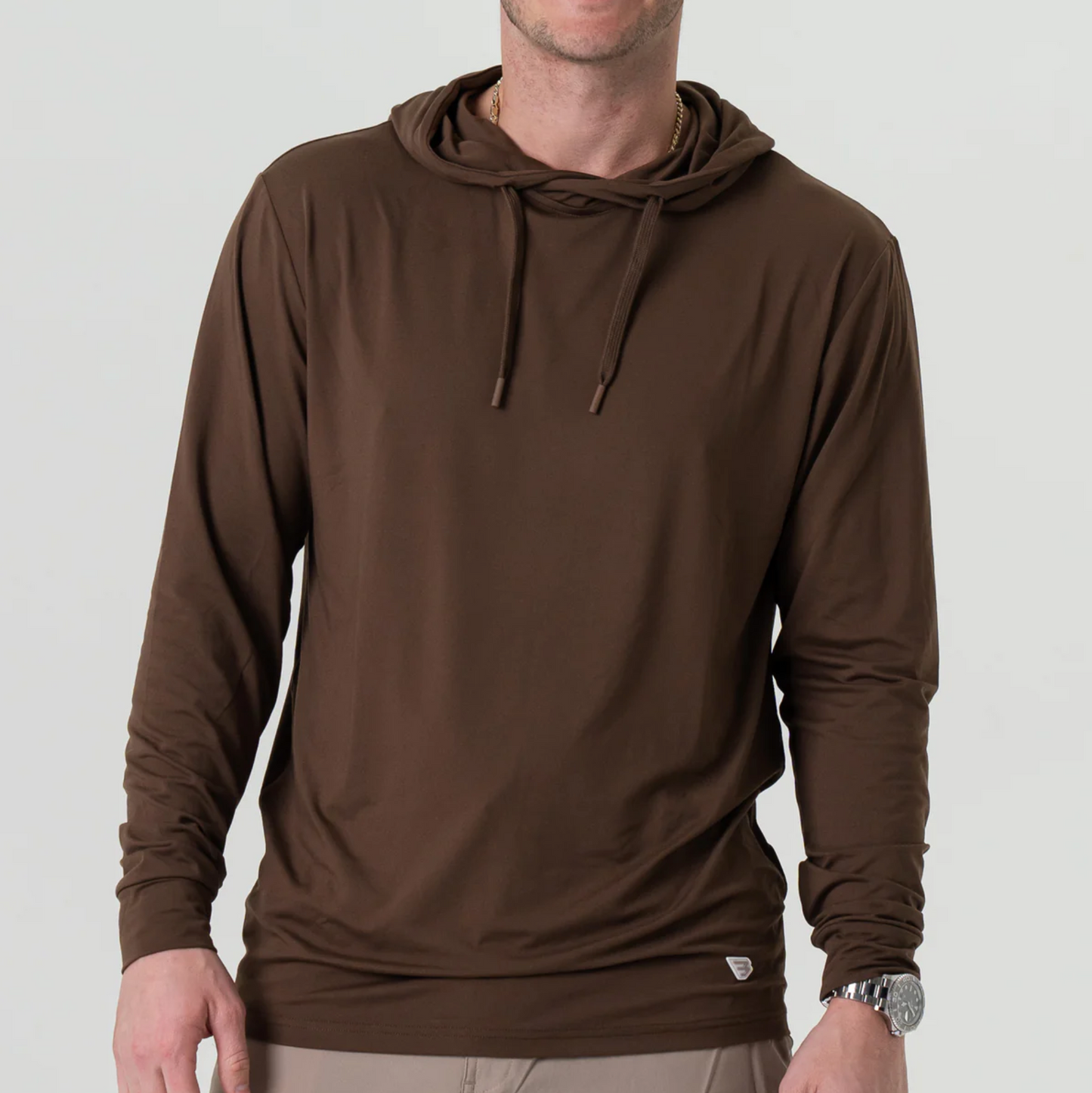 Performance Hoodie - Heather Brown