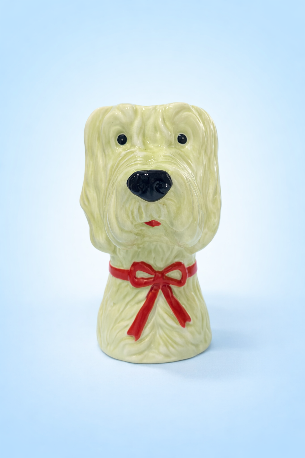 Ceramic Dog Vases With Bows