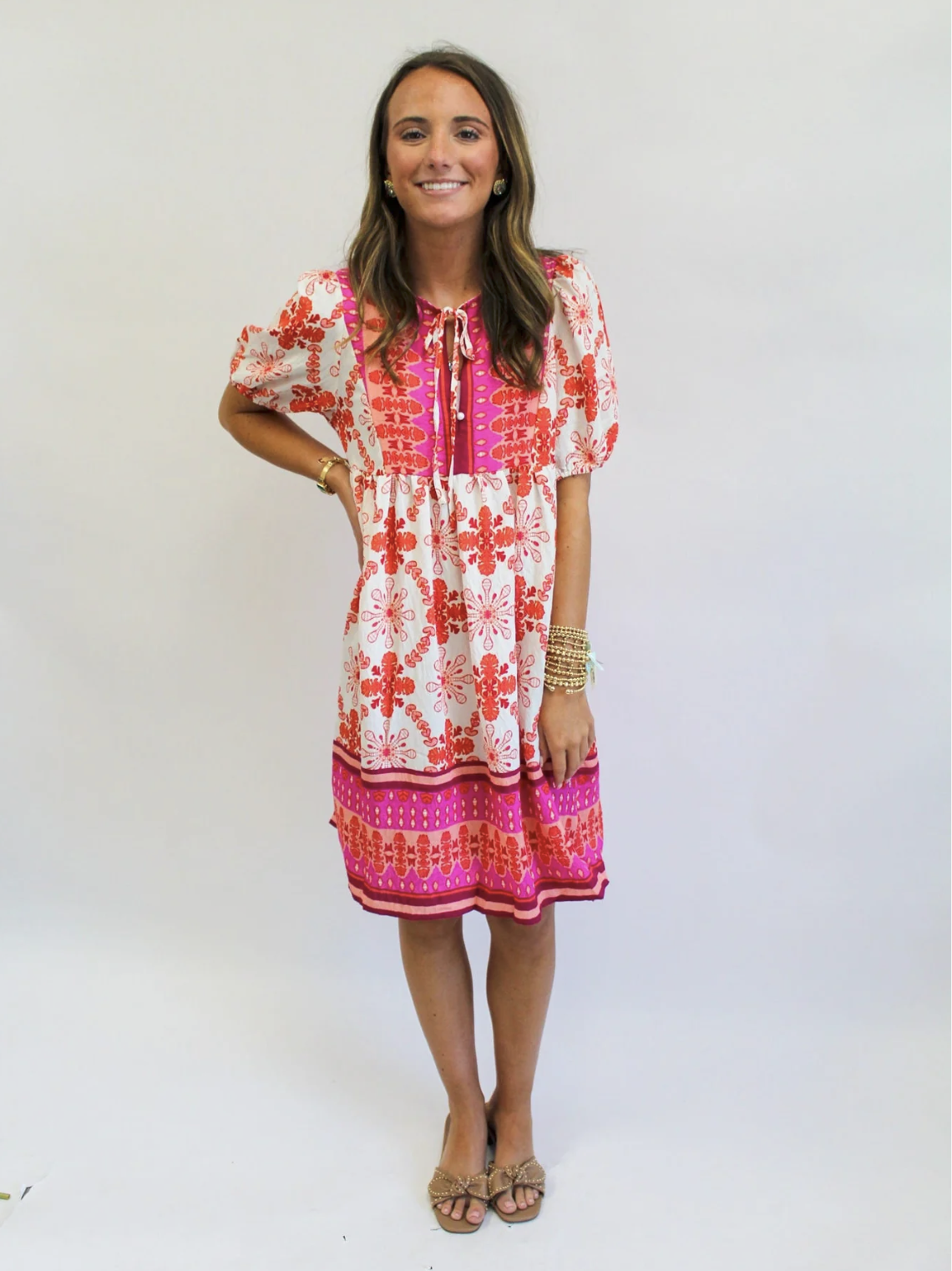 Colorful Confidence Short Sleeve Mini Dress