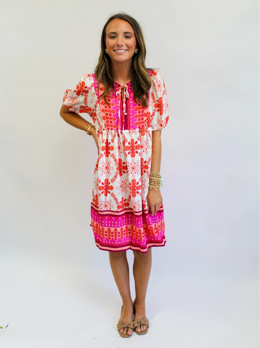 Colorful Confidence Short Sleeve Mini Dress