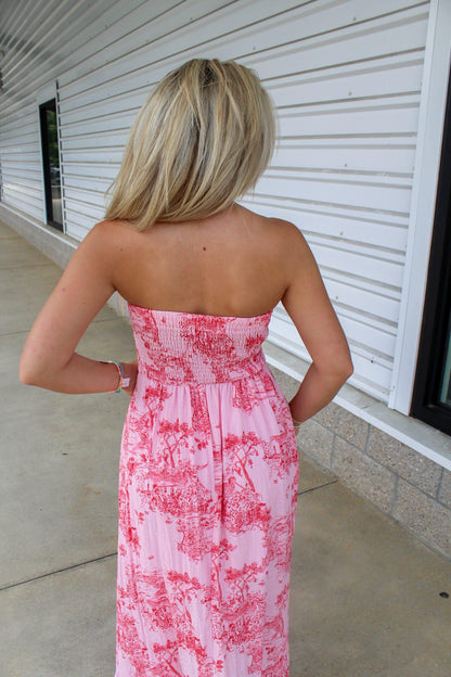 Sunset Cottage Tube Maxi Dress