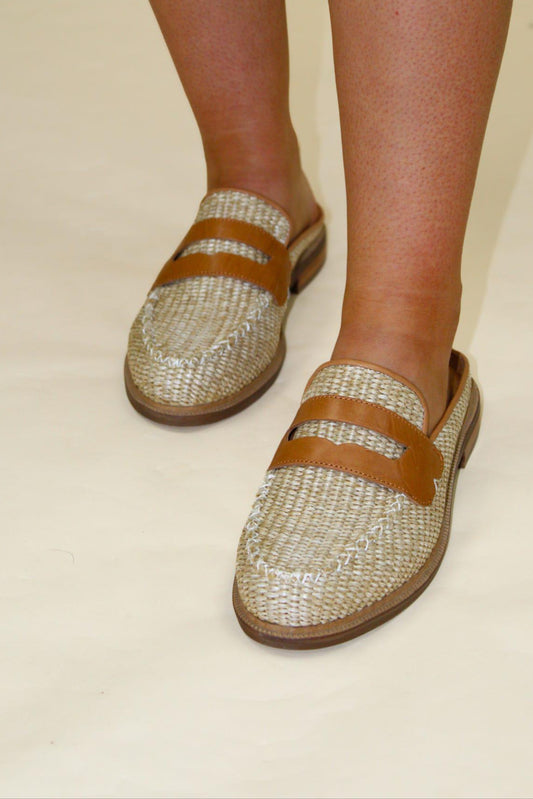 Lock Natural Loafer Mules