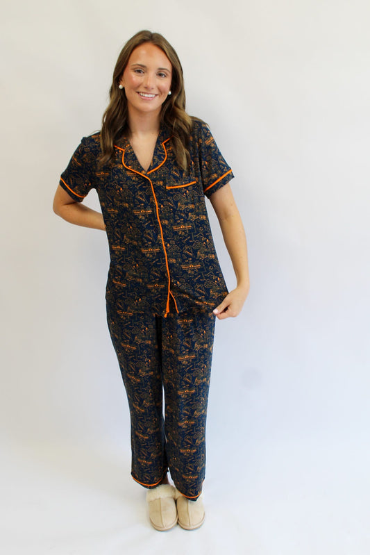 Team Toile Auburn Charlotte Pajama Pant Set
