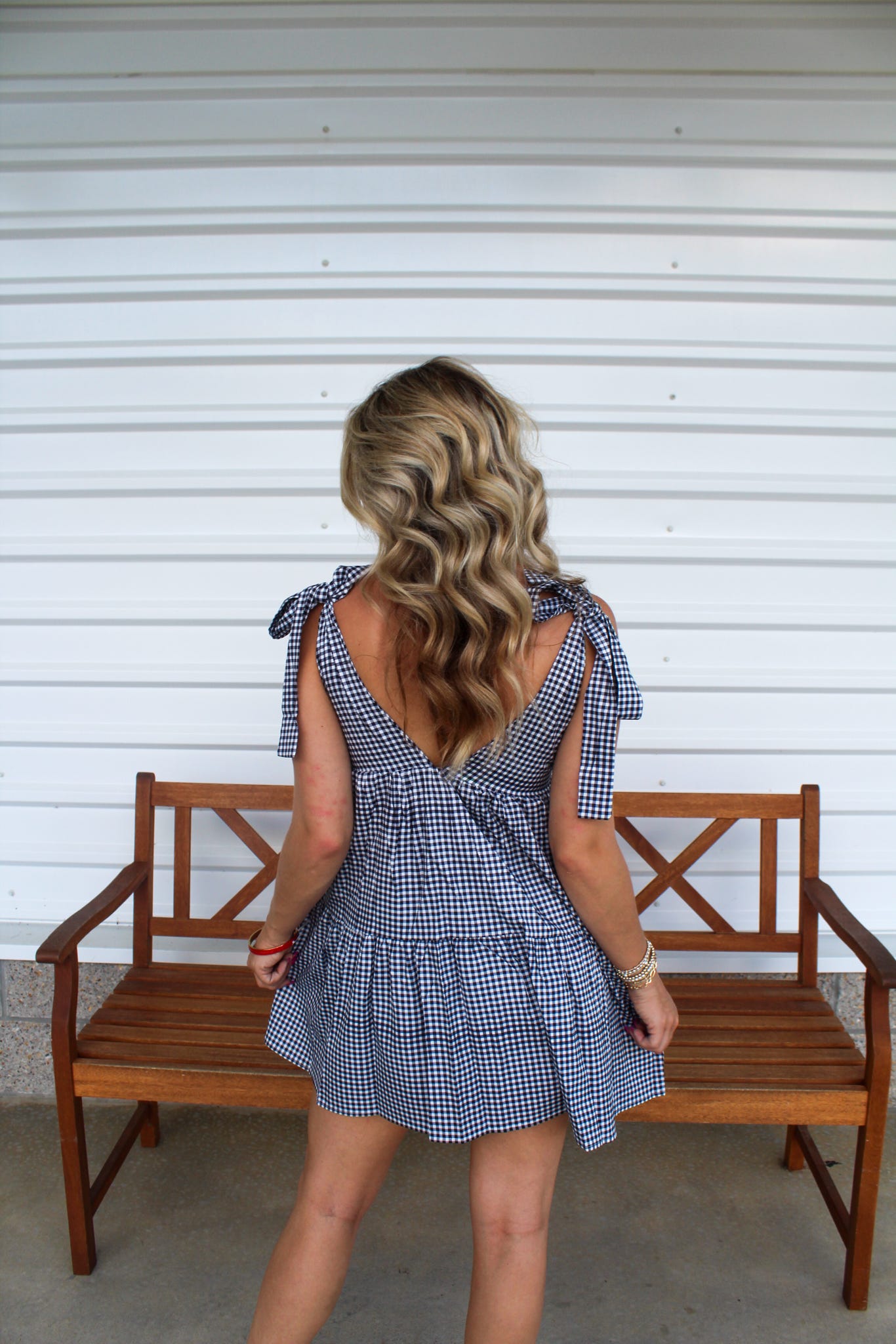 Tie It Sweet Gingham Mini Dress