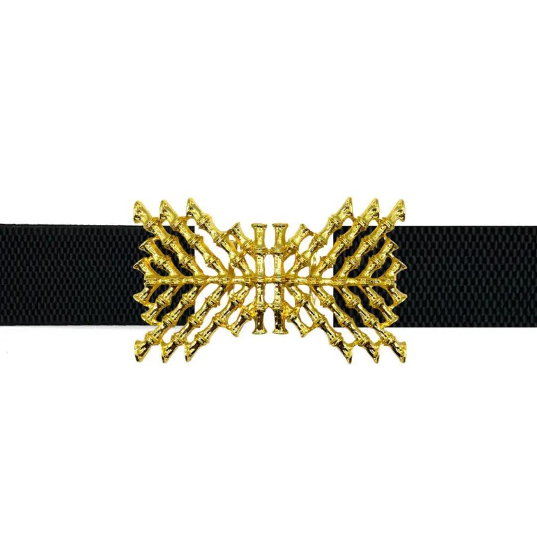 Crisscross Bamboo Belt Buckle
