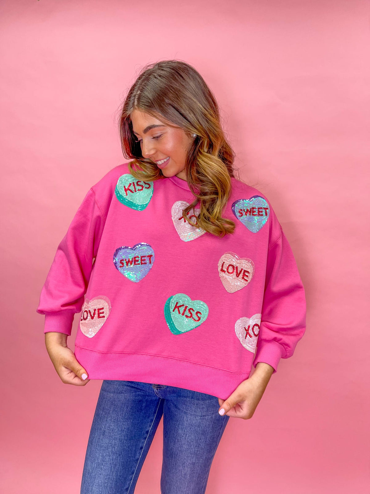 Millie Sweatshirt Candy Hearts