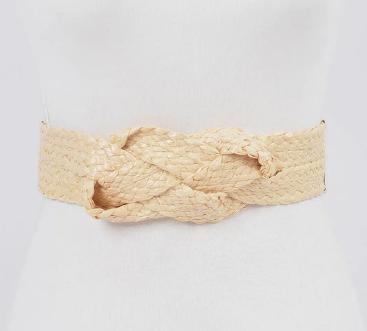 Braided Straw Elastic Belt