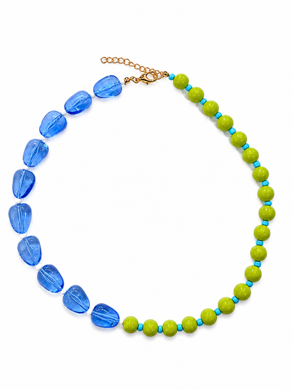 Multi Beaded Necklace with Charm