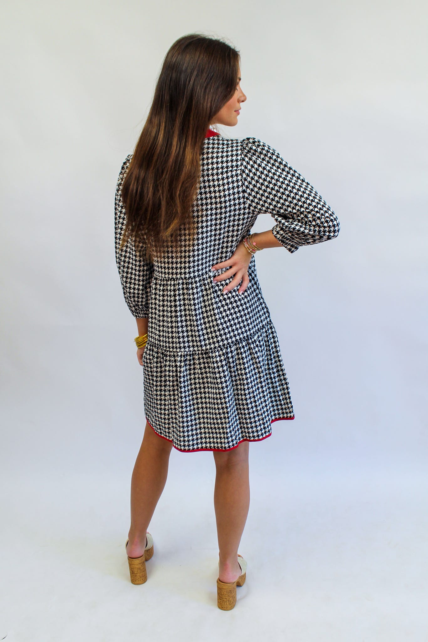 Black Houndstooth Cooper Dress