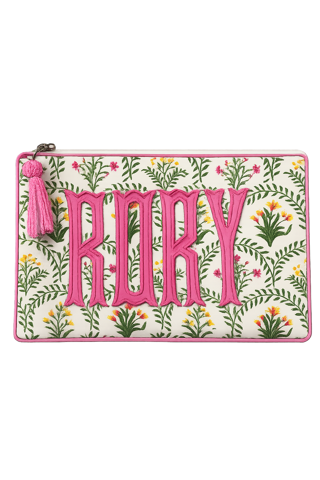 Early Wildflowers Monogrammed Clutch Bag