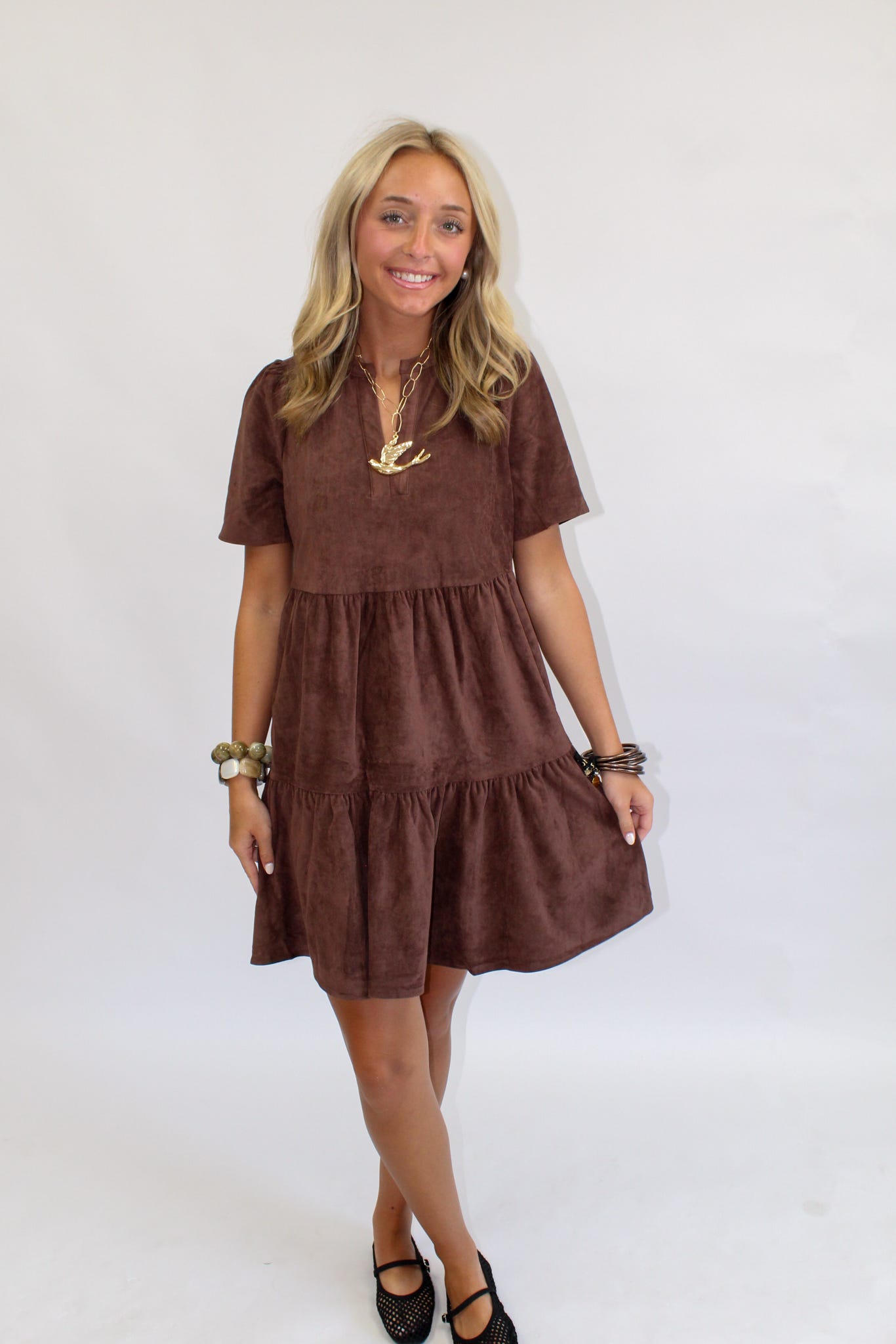 Adelyn Espresso Dress