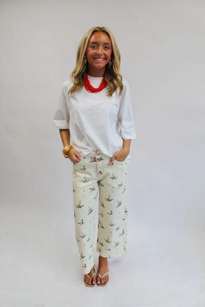 Take Flight Denim Wide Leg Pants