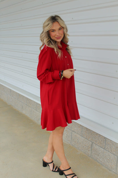 Who's That Girl Wine Dress