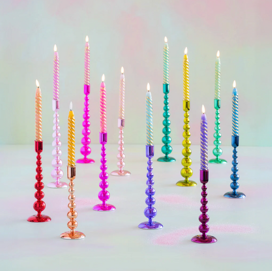 Rainbow Reflective Candle Holder 10.25