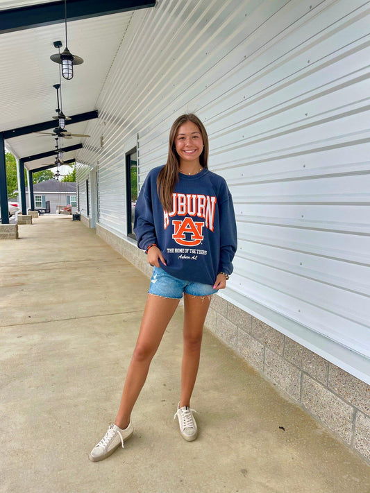 Auburn Mascot Corded Sweatshirt