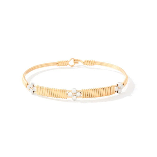 Timeless Beauty Bracelet- 14K Gold Artist Wire with Silver Bead