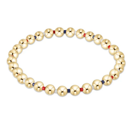 Hope Grateful 5mm Bead Bracelet - Firecracker