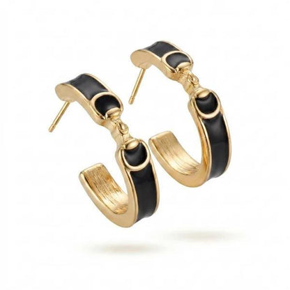 Derby Horse Bit Color Hoop Earrings