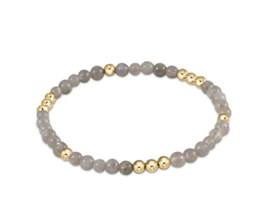 Worthy Pattern 4mm Bead Bracelet - Labradorite