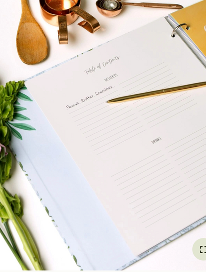 Hydrangea Large Recipe Binder