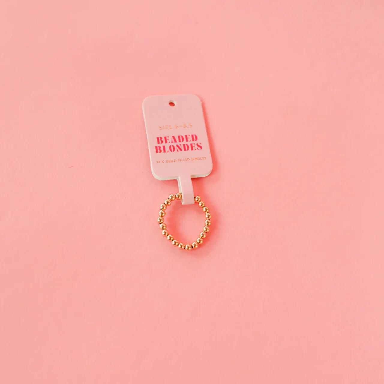 Lauren Beaded Band in Silver