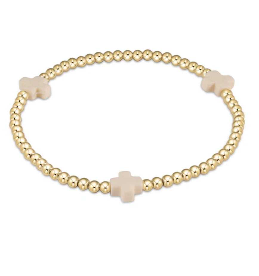 egirl Signature Cross Bracelet Gold Off - White