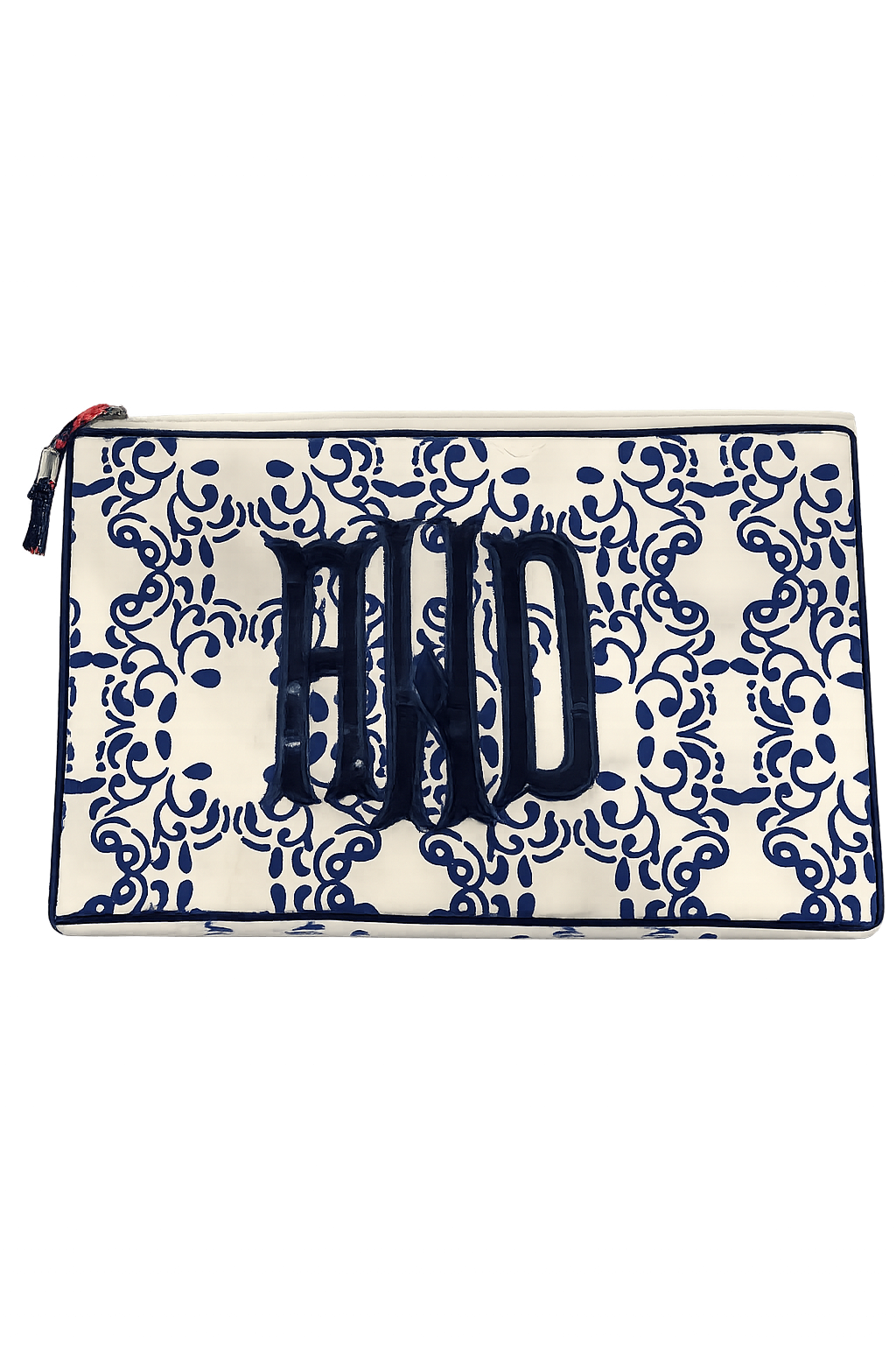 Blue Pattern Monogrammed Bag