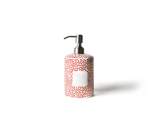 RED SMALL DOT MINI CYLINDER SOAP PUMP