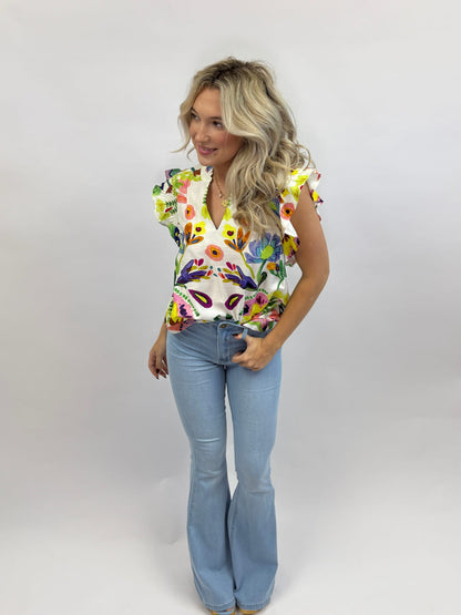 High Waisted Light Wash Stretch Bell Bottoms