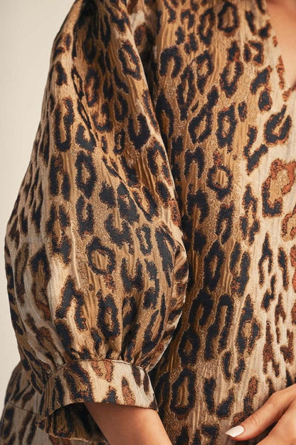 Collins Leopard Jacquard Top