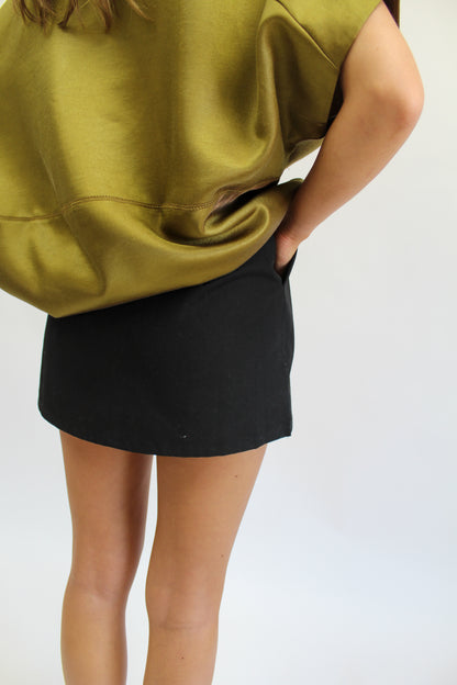 Uptown After Dark Black Skort