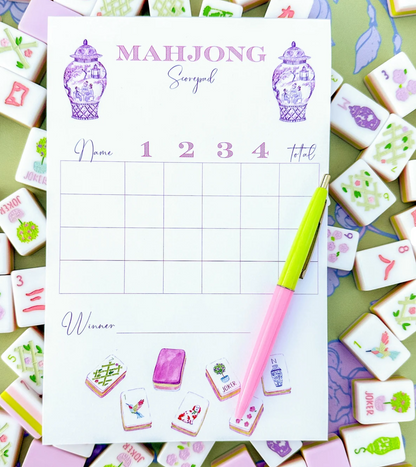 Mahjong Scorecard Pad