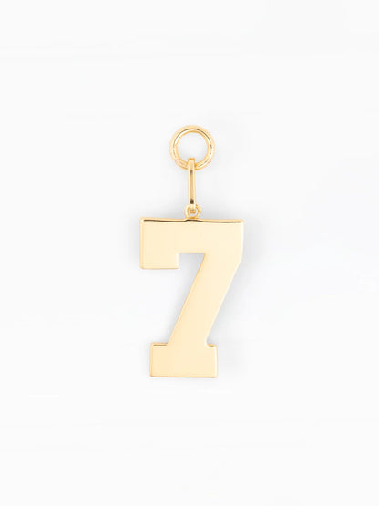Varsity Number Bag Charm