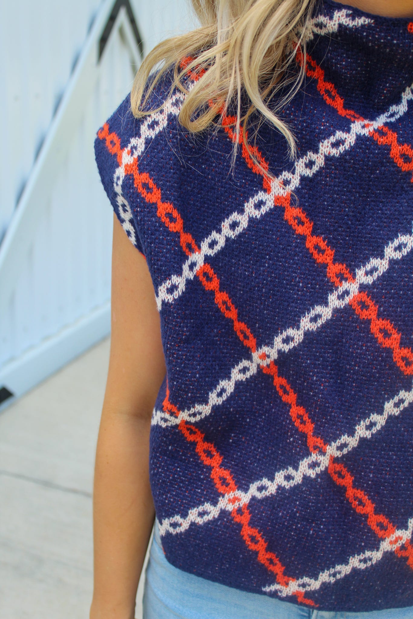 Frankie Sleeveless Chain Print Knit Top