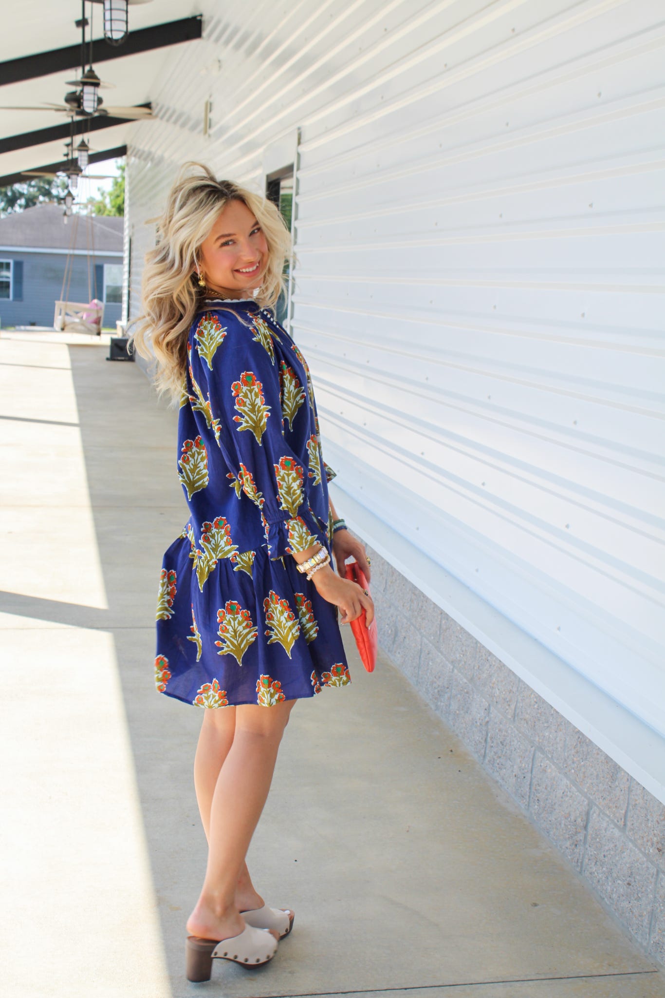 Flora Detailed V-Neck Dress